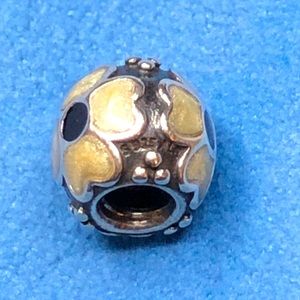 790433 Authentic Pandora Enamel floral charm/ retired / S925 ALE / EUC
